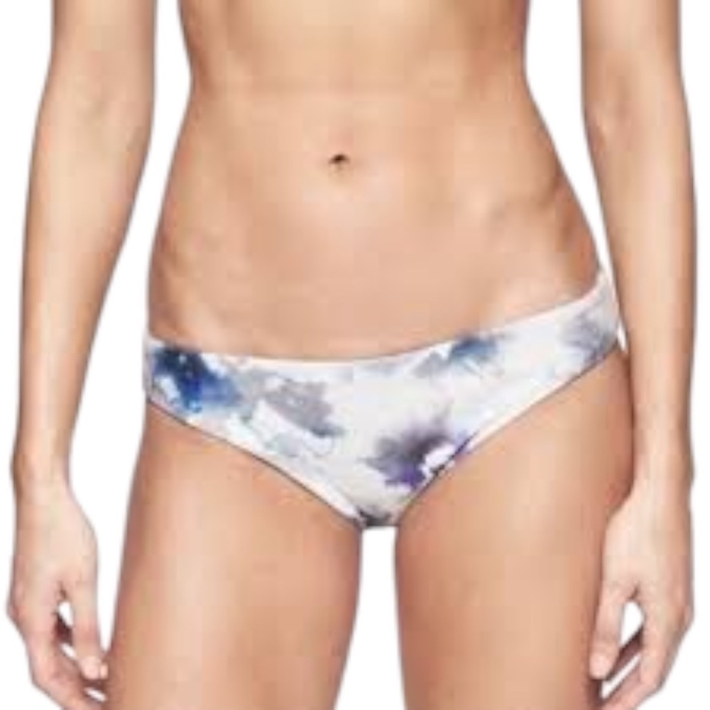 ATHLETA Bikini bottom Floral Like Watercolor Pattern Size L NWOT
